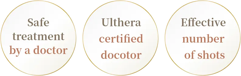 Safe treatment by a doctor, Ultherapy certified docotor